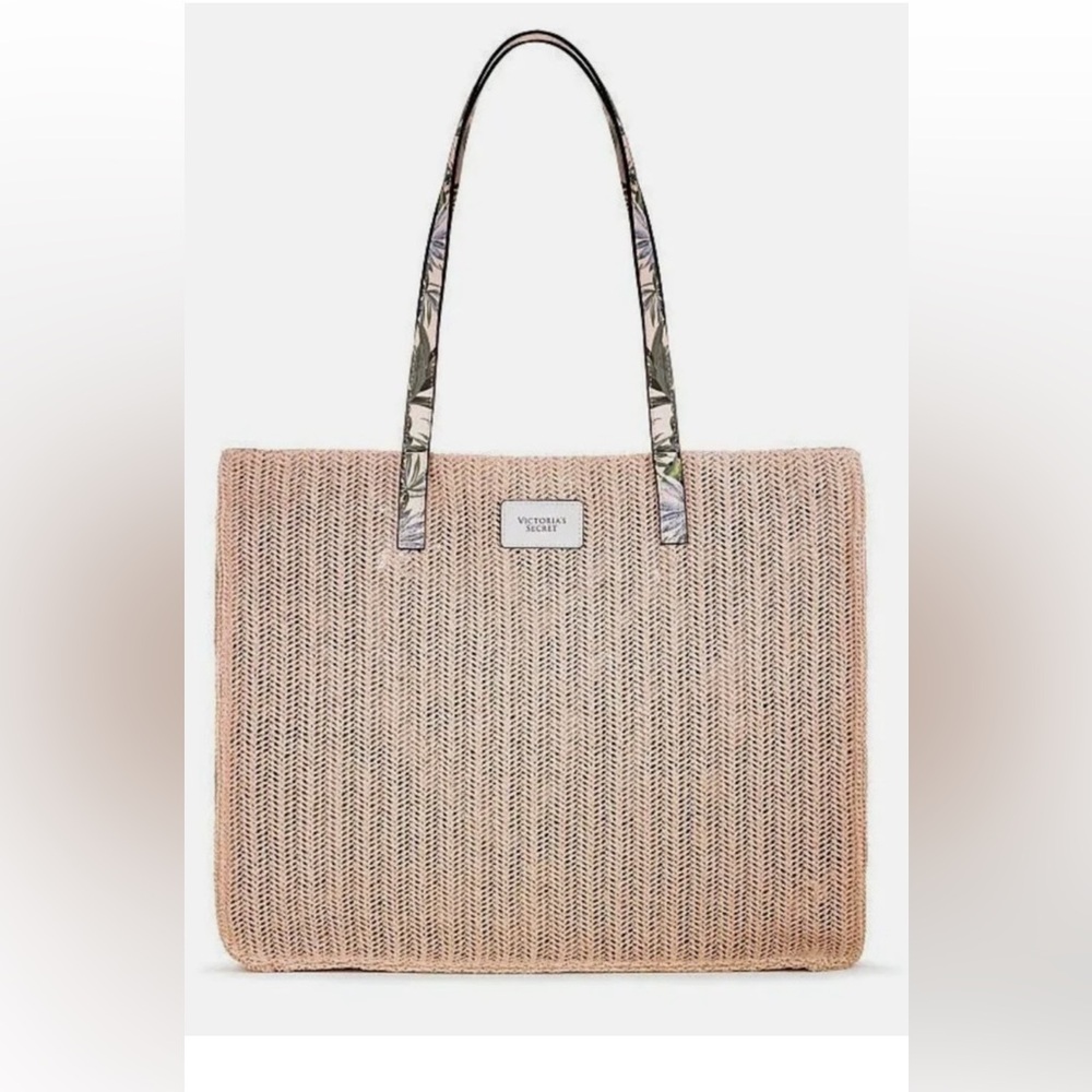 Victoria's Secret Woven Straw Travel Sexy Beach Tote - Picture 1 of 10